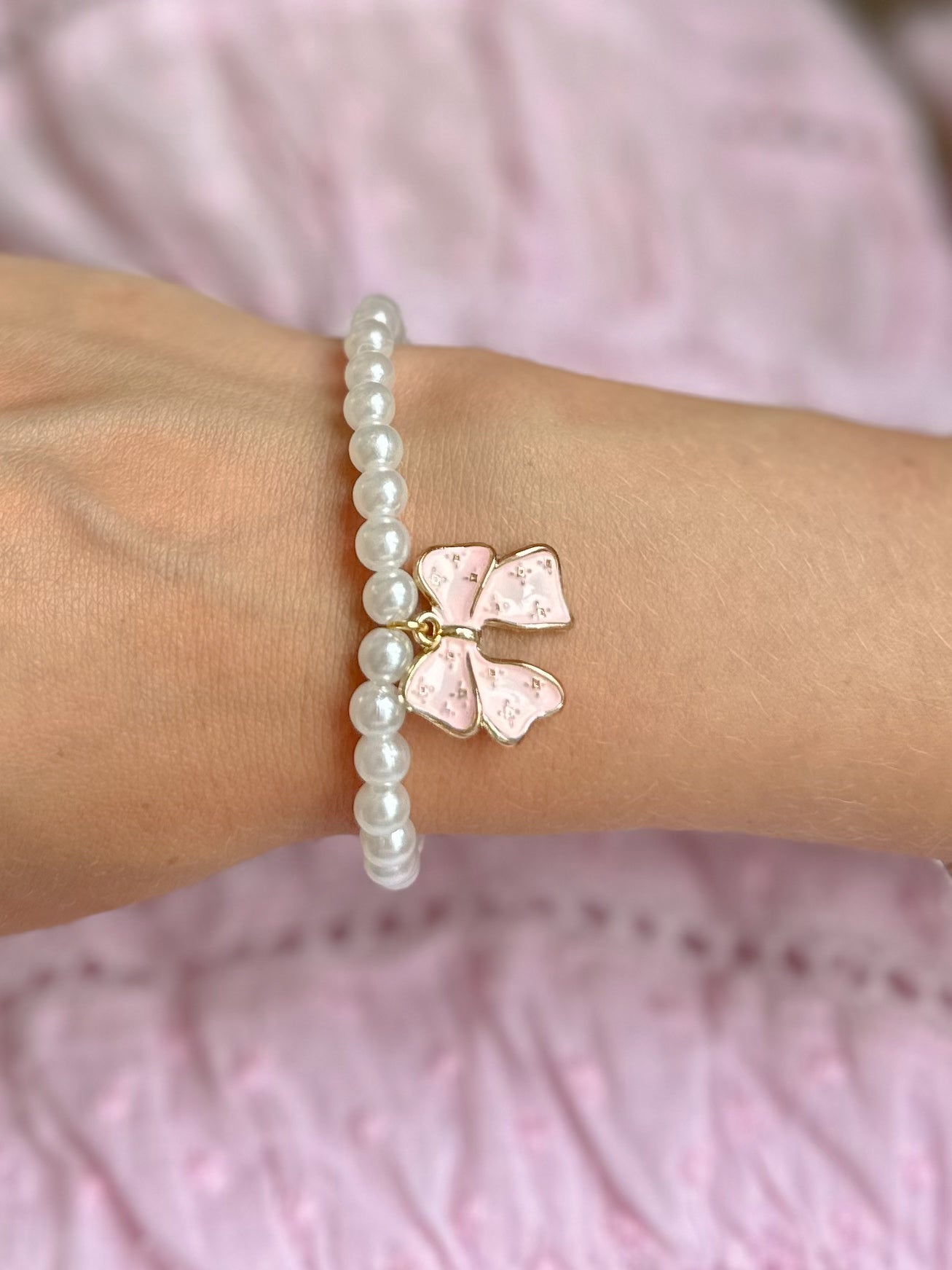 The Pretty In Pink Bow Bracelet